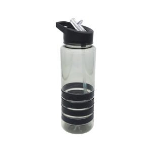 24oz Portable Drinking Bottle with Ring and Flip-up Straw SL11022