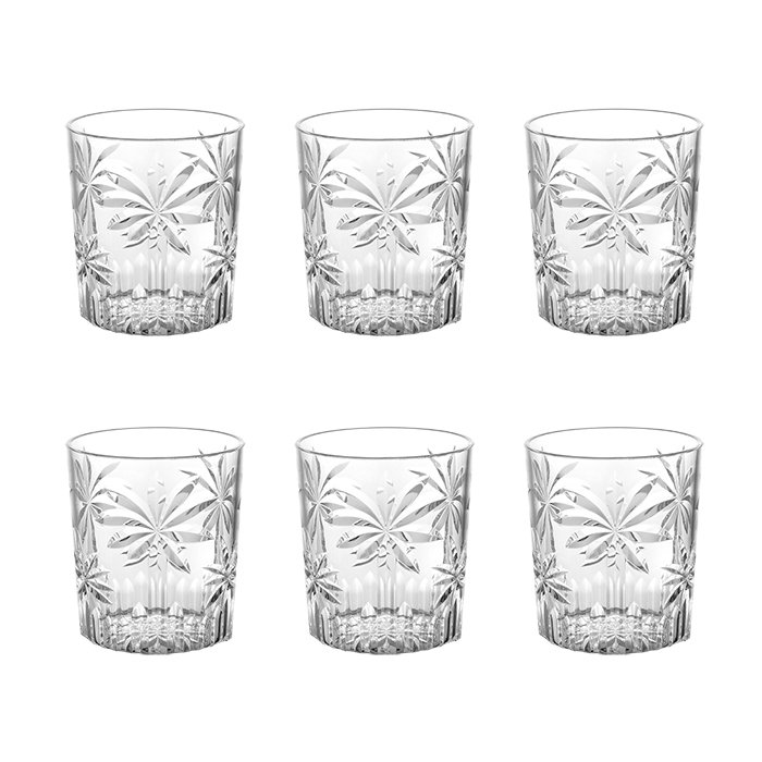 350ml Crystal Acrylic Palm Tree Whisky Tumbler SL1701 - Image 2