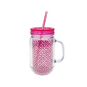 500ml Wide-mouth Mason Jar Tumblers with Straw SL11036