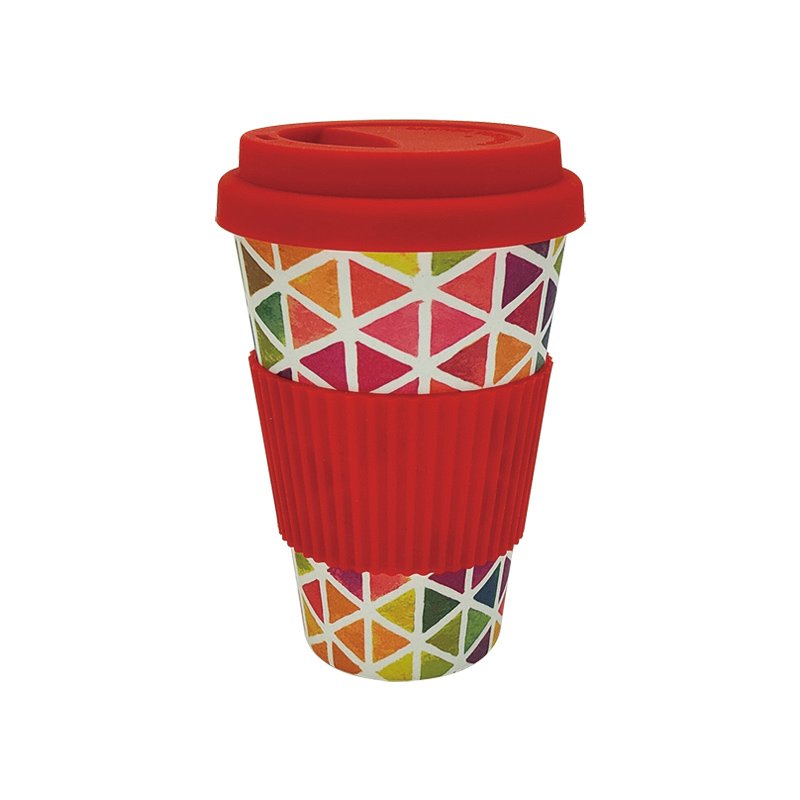 400ml Reusable RPET Coffee Mug with Silicone Lid and Grip Accessories