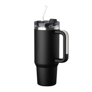 Custom Logo 40oz Stainless Steel Vacuum Insulated Tumbler with Handle and Straw BXG3710