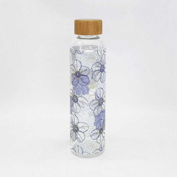 20oz Reusable Juice Bottles with Non-slip Silicone Base and Leak Proof Bamboo Lid GLS9143 - Image 2