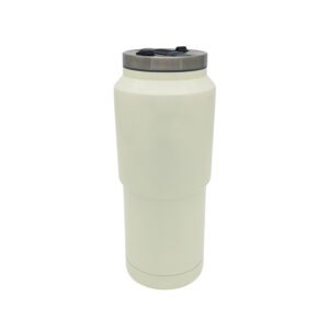 Reusable Stainless Steel Tumbler with Straw for Cold Hot Drinks