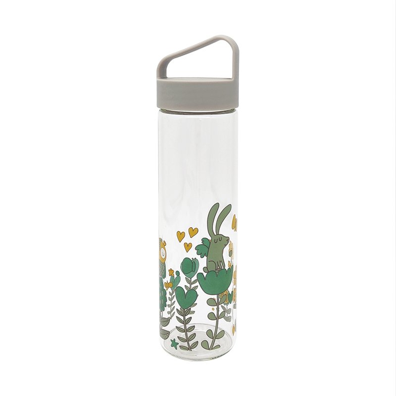 Wholesale Customize Portable 18oz Glass Bottle with Plastic Cap