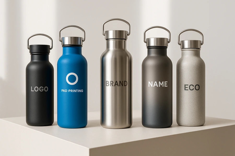 Custom logo insulated water bottles with various options
